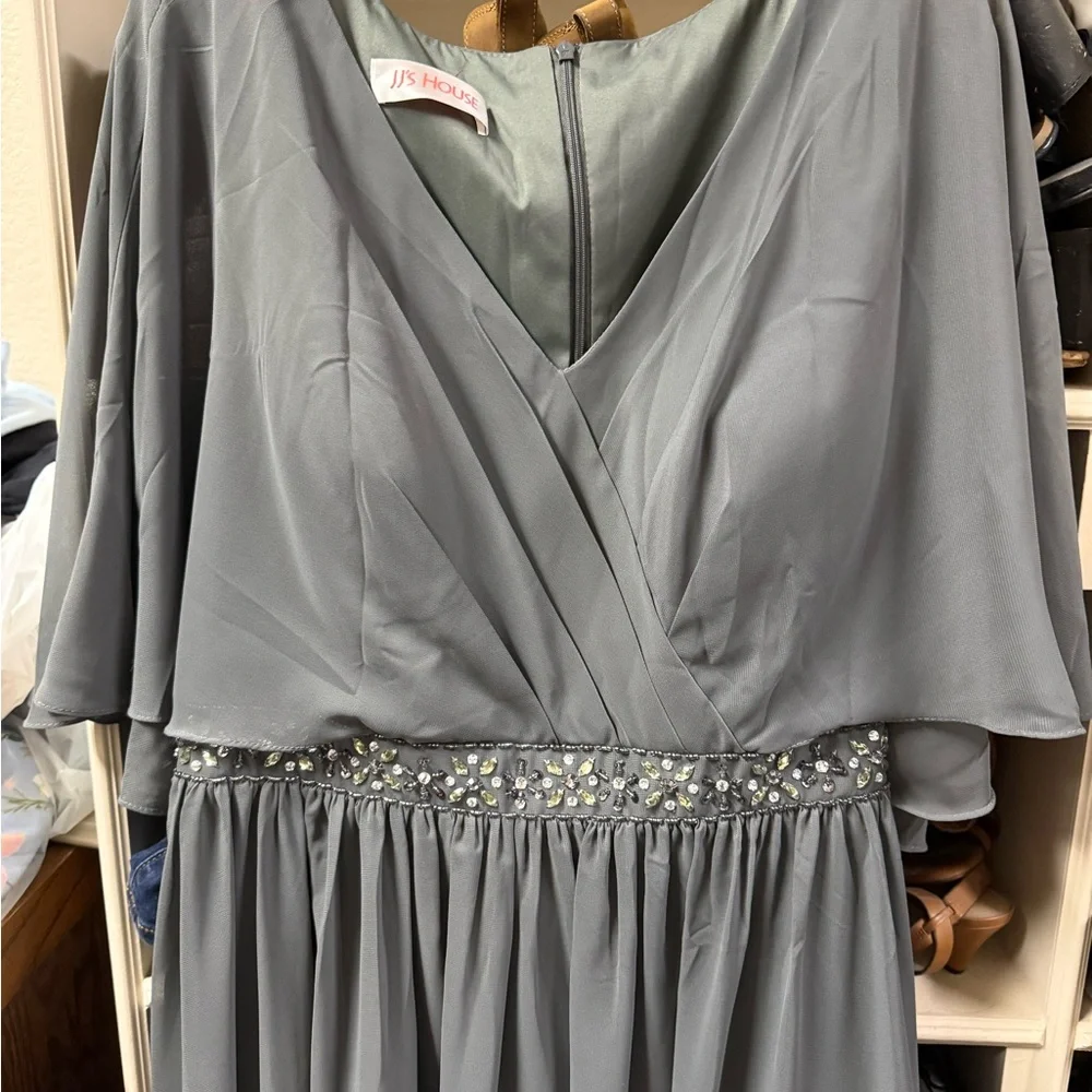 NWT JJs House Elegant Gray Dress - Picture 2 of 7